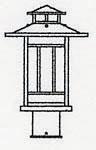 Arroyo Craftsman KP-9F-BK - 9" kennebec post mount