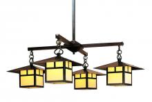 Arroyo Craftsman MCH-12/4EGW-AB - 12" monterey 4 light chandelier without overlay (empty)