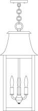 Arroyo Craftsman ORH-10CLR-BZ - 10" orpington pendant