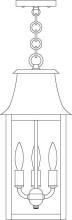 Arroyo Craftsman ORH-8CS-AB - 8" orpington pendant