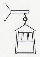 Arroyo Craftsman RB-8GW-MB - 8" raymond wall mount