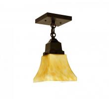 Arroyo Craftsman RCM-1-BZ - ruskin one light ceiling mount