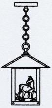 Arroyo Craftsman TRH-9HSM-RC - 9" timber ridge pendant with horse filigree