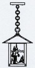 Arroyo Craftsman TRH-9MNAM-BK - 9" timber ridge pendant with mountain filigree