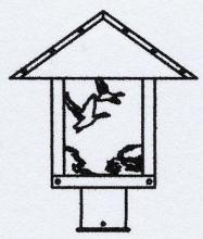 Arroyo Craftsman TRP-12GSM-BK - 12" timber ridge post mount with goose filigree