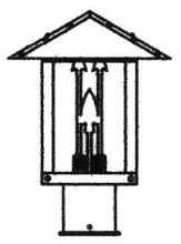 Arroyo Craftsman TRP-9ARTN-BK - 9" timber ridge post mount with arrow filigree