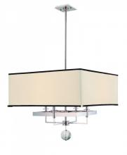 Hudson Valley 5646-PN - 4 LIGHT CHANDELIER WITH BLACK TRIM ON SHADE