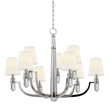 Hudson Valley 989-PN-WS - 9 LIGHT CHANDELIER w/WHITE SHADE