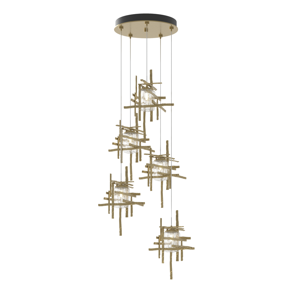 Tura 5-Light Seeded Glass Pendant