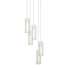  131124-SKT-LONG-82-GG0065 - Exos Glass 5-Light Pendant