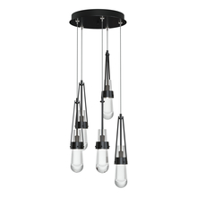  131127-SKT-STND-89-ZM0434 - Link 5-Light Clear Glass Pendant