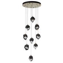 Hubbardton Forge 131140-SKT-LONG-86-BP0754 - Chrysalis 9-Light Small Crystal Pendant