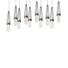 Hubbardton Forge 131200-SKT-LONG-10-YG0434 - Link 10-Light Blown Glass Pendant