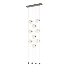 Hubbardton Forge 139057-LED-STND-05-GG0668 - Abacus 9-Light Ceiling-to-Floor LED Pendant