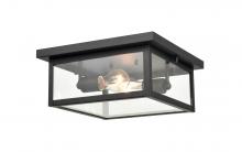  4202-PBK - Evanton 2-Light Outdoor Flush Mount Powder Coated Black