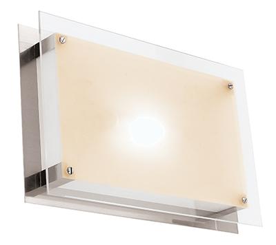 Two Light Bs  Fst  Glass Wall Light