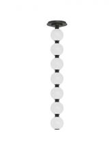  SLPD22627BZS - Sean Lavin Perle 1-light dimmable LED pendant with dark bronze finish and glass shade