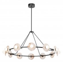 Alora Lighting CH346046UBAR - Dahlia 46-in Urban Bronze/Alabaster LED Chandeliers