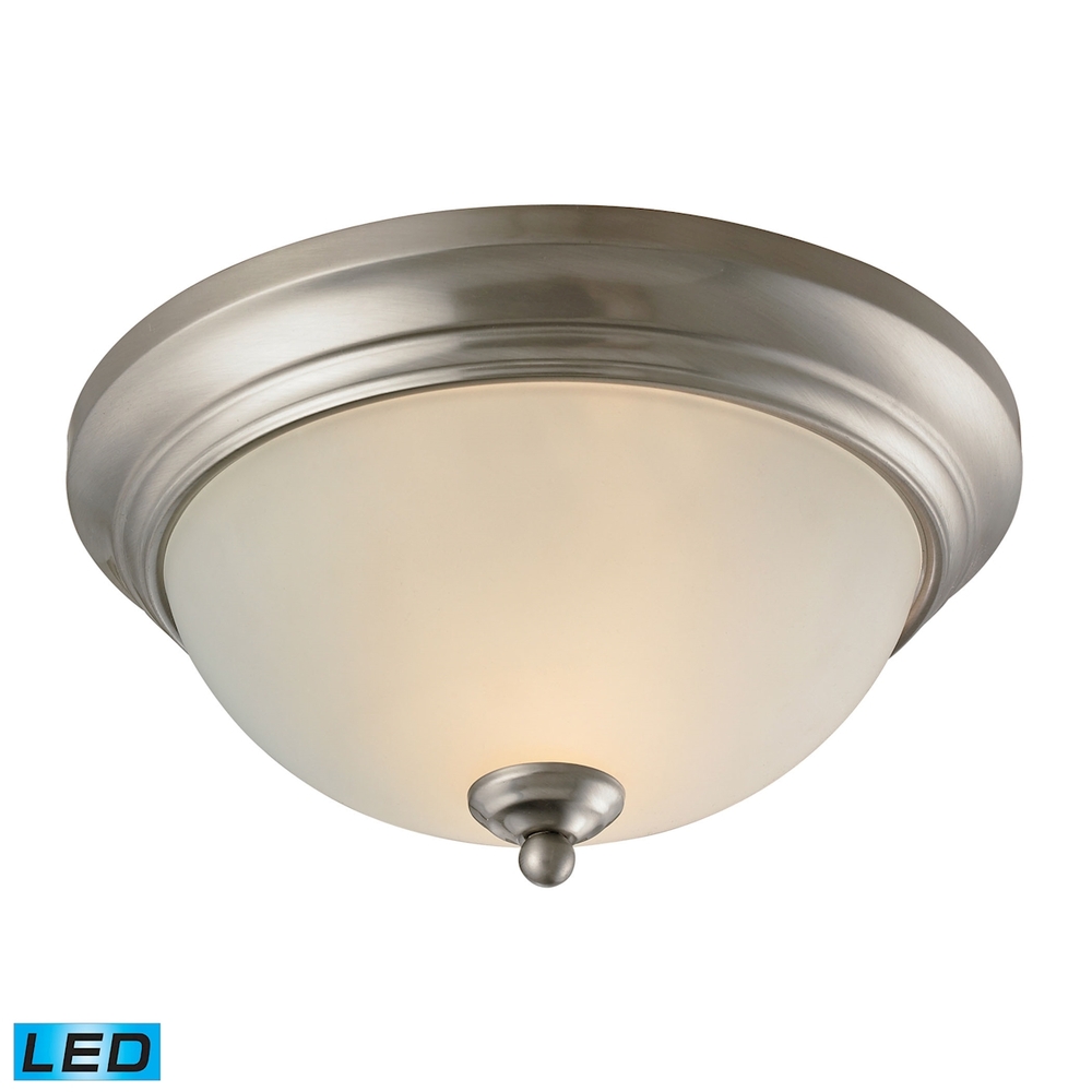 Thomas - Huntington 11'' Wide 2-Light Flush Mount - Brushed Nickel