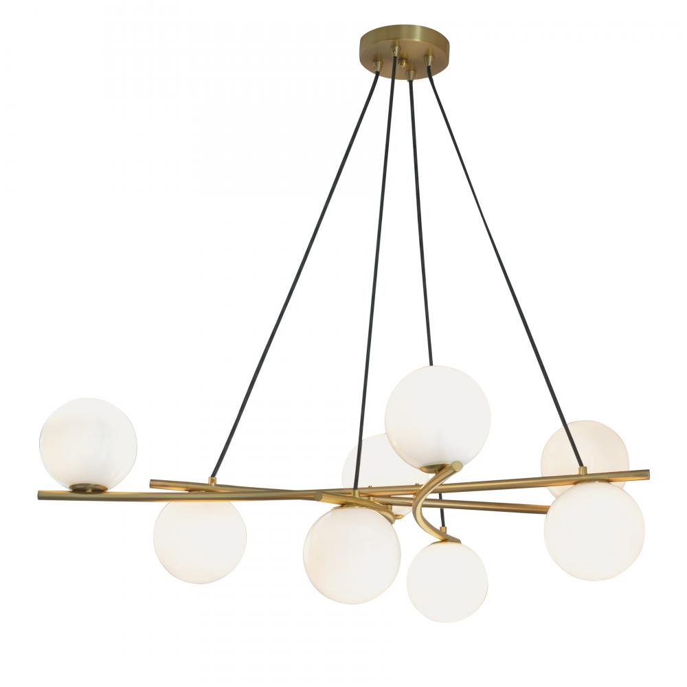 Perch 41.25'' Wide 8-Light Chandelier - Satin Brass