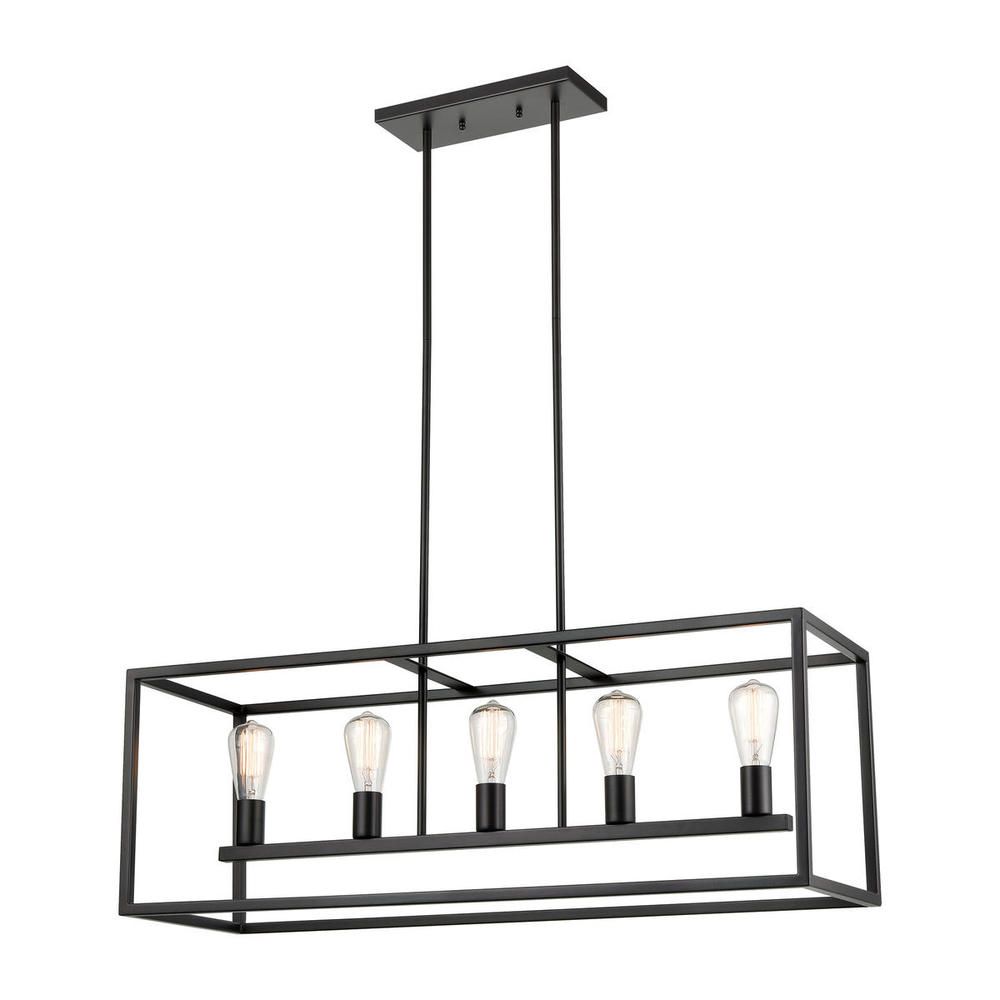 Thomas - Williamsport 37'' Wide 5-Light Linear Chandelier - Oil Rubbed Bronze